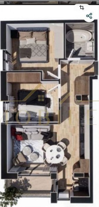 Apartament 3 camere,56 mp,  Baciu