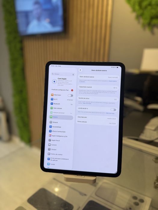 **ATS GSM**Ipad PRO M4 11-INCH 256Gb 5G/Baterie98%/Fact+Ga 12 luni