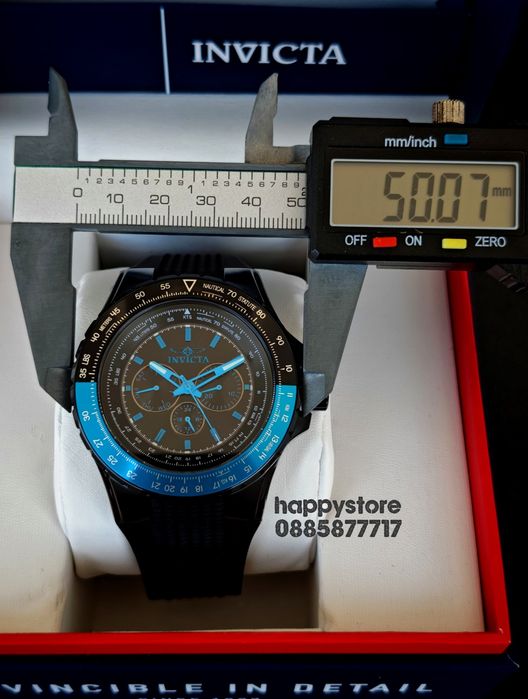 INVICTA Aviator blue/black 50 mm, Инвикта нов ръчен часовник