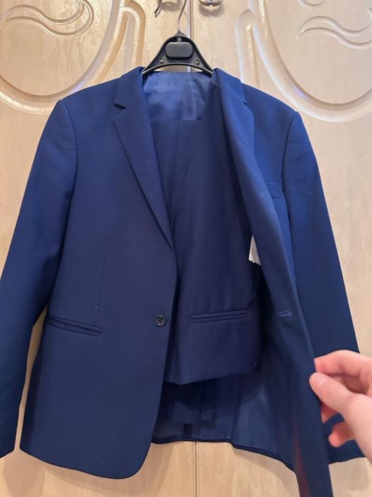 Пиджак детский синий тройка