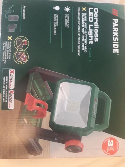 Proiector 20v led parkside