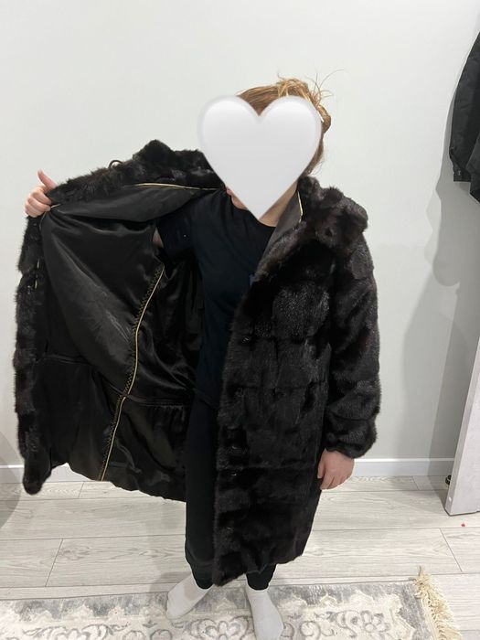 Шуба норковая черный