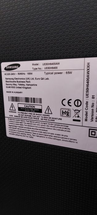 Smart 3D Телевизор Samsung UE50H6400AW за части