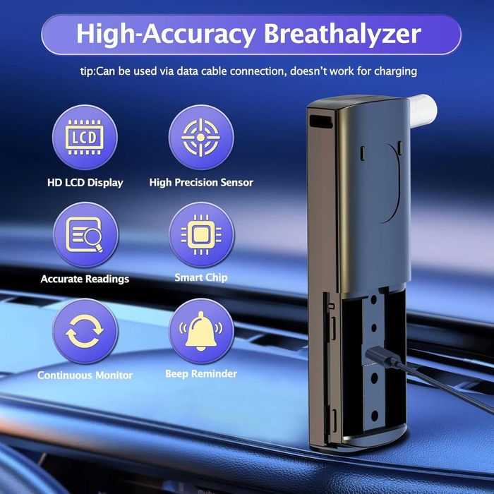 VEIPAO Професионален, преносим дрегер с 11 мундщука  и цифров  екран