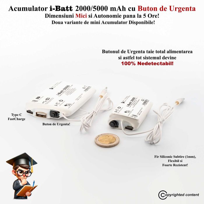 Camera Video in Nasture pentru Copiat 5 Ore Autonomie Dimensiuni Mici