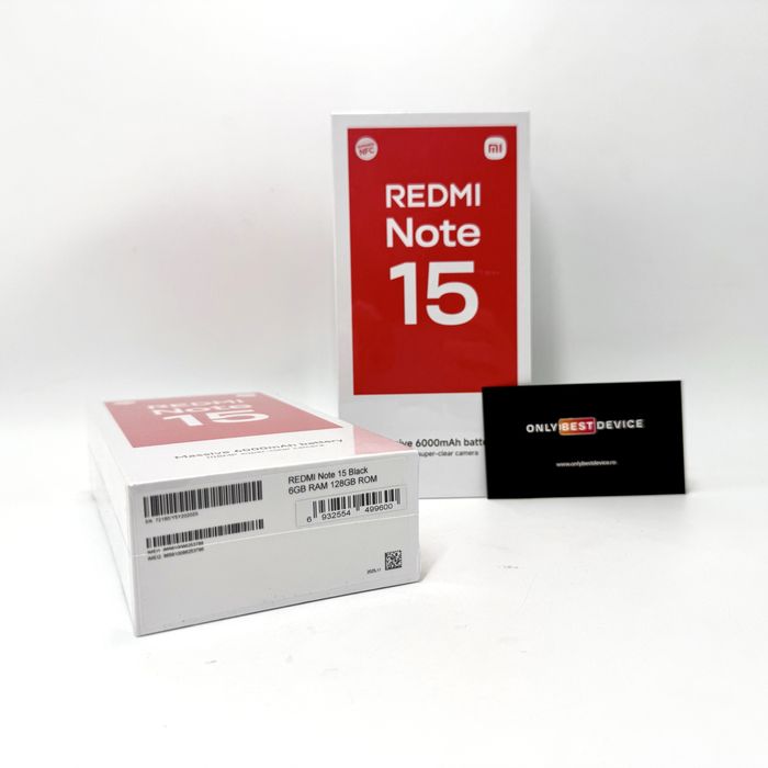 Telefon Xiaomi Redmi Note 15 Black 6GB RAM 128GB