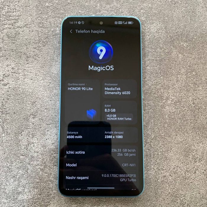 Honor 90 Lite karobkalik 256 Gb