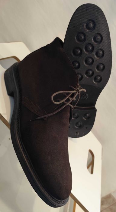 Ghete lace up 39 40 Old Signature NOI piele naturala moale suede maro