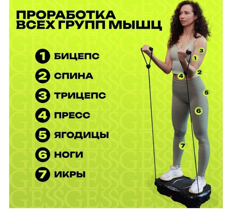 Виброплатформа Genau с эспандерами