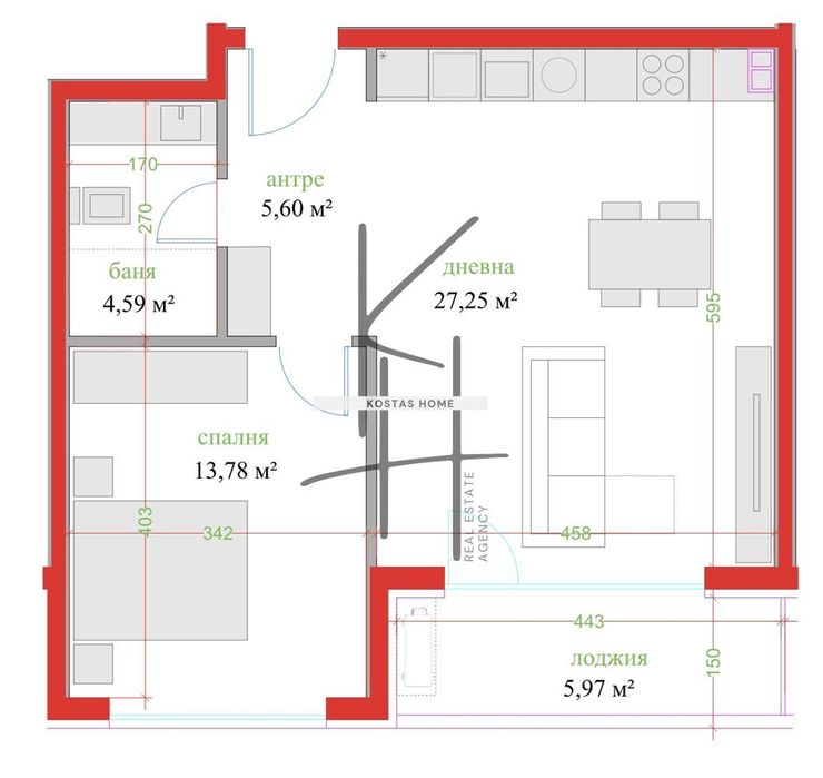 Продава се Двустаен апартамент в Варна, Трошево - 80 кв.м за 2150 €/кв.м - Снимка #2