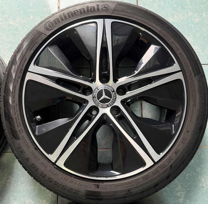 Jante aliaj bicolore R18 originale Mercedes C W205 T205 doua latimi