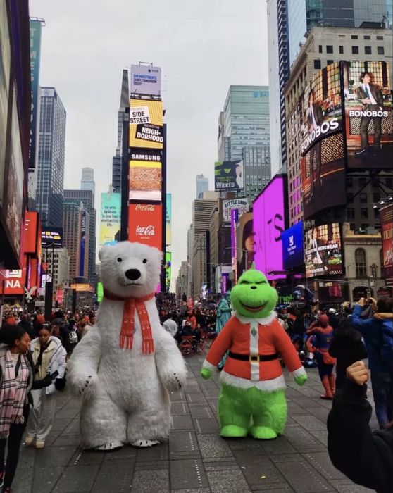 Mascota gonflabila  grinch 2.6 m cu baterie si incarcator inclusa