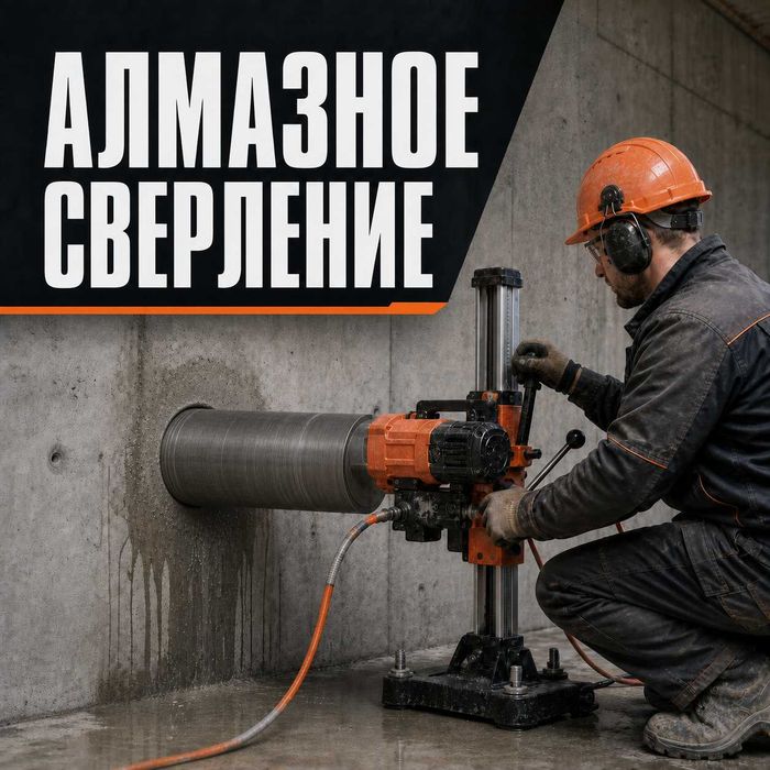 Алмазное сверление и бурение в бетоне, кирпиче и монолите