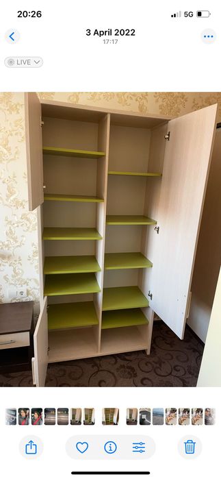 Детски гардероб с рафтове