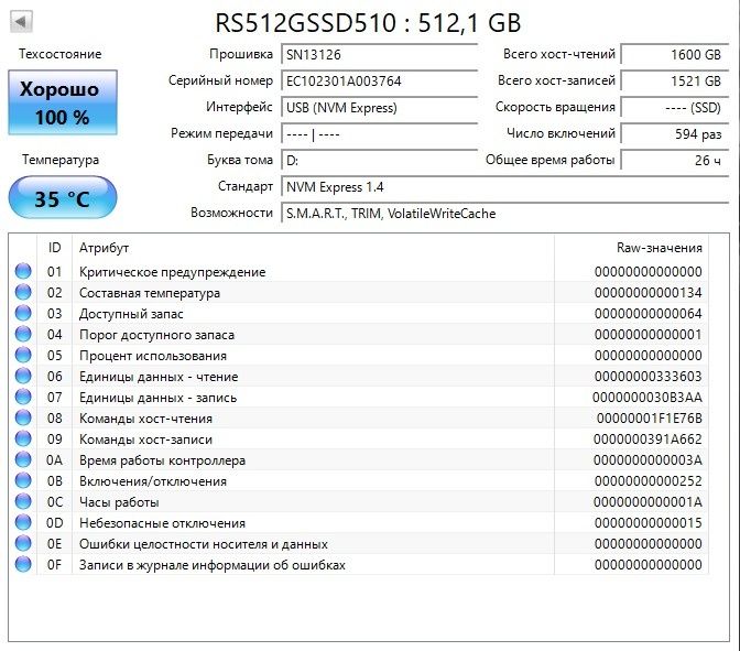 Ssd NVME  512 gb