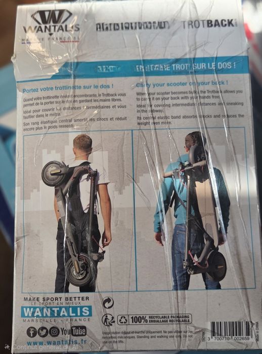 Curea reglabila pentru transporrul trotinetei electrice