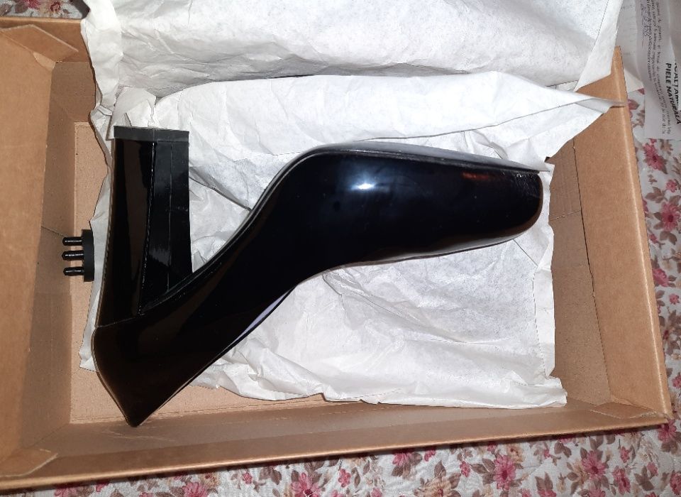 Pantofi dama piele lacuiti noi cu toc 10cm, masura 37 38, NOI, NOU