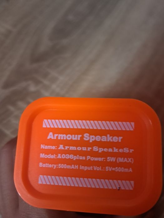 Orange Armour speaker
