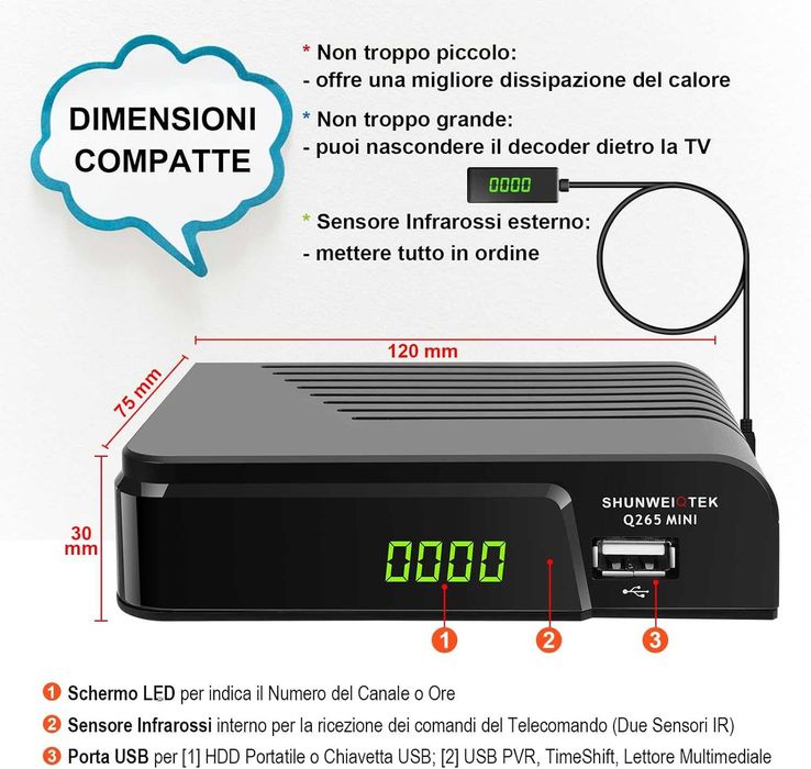 Невидим DVB-T2 цифров ефирен декодер 2024, поддръжка на USB PVR запис