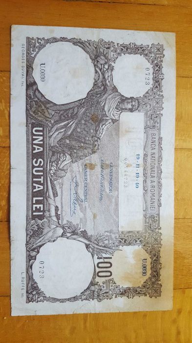 100lei 1940 Filigran Traian!