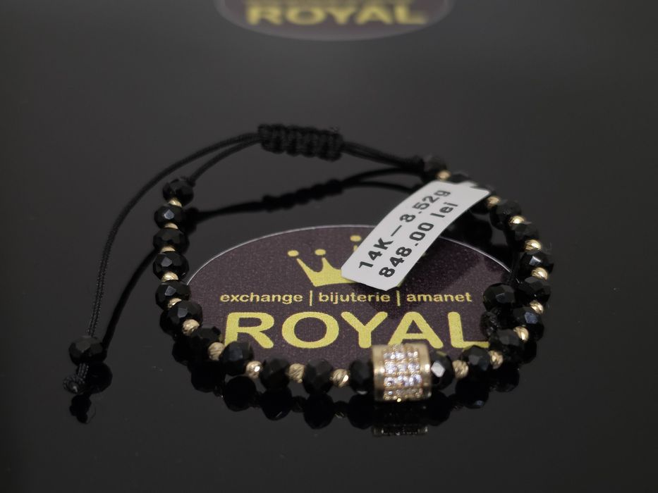 Bijuteria Royal: Brățară Șnur aur 14k/3.52 gr