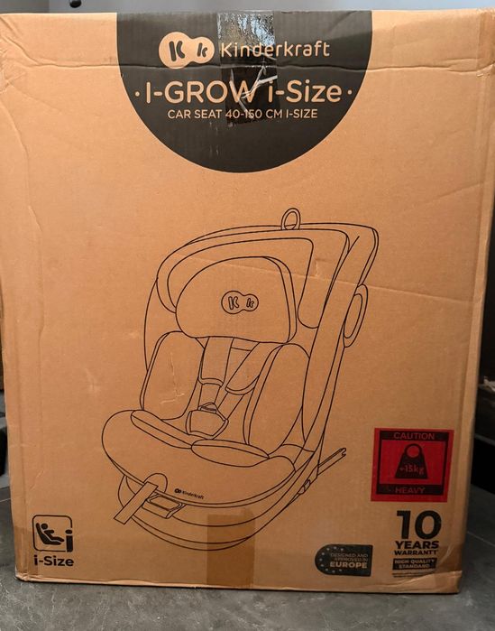 Scaun auto pentru copii, Kinderkraft I-Grow, negru, 40 - 150 cm, 2.5 - 40 kg, 0 - 12 ani, sistem Isofix