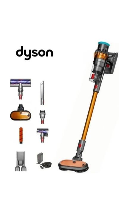 Пылесос Dyson 
Для сухой уборки и можно для влажной.
Очень мощный 
Бат