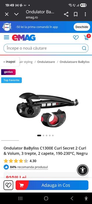Ondulator BABYLISS CURL SECRET 2 Ref. C1300E