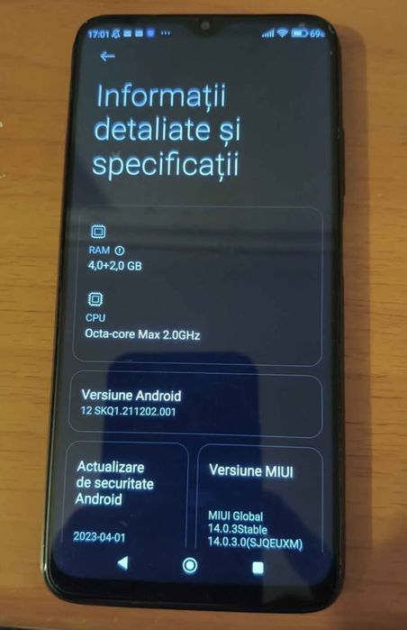 Xiaomi redmi 9T 4gn+2gb cu 128 memorie