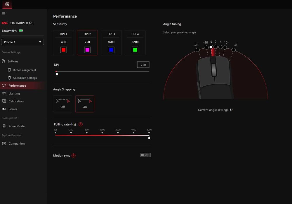 Mouse Gaming Wireless ASUS ROG HARPE II ACE, 42000DPI,8K Wireless Technology, 48g. Alb. Garantie.