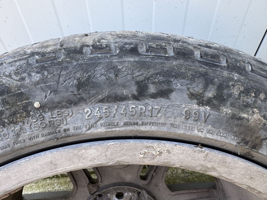 4 бр оригинални AMG джанти спорт пакет 5х112 Мерцедес с гуми подарък 245/45/17