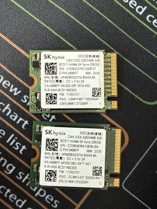 2x ssd M2 2230 capacitate 256gb
