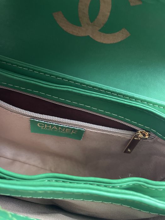 Зелена дамска чанта