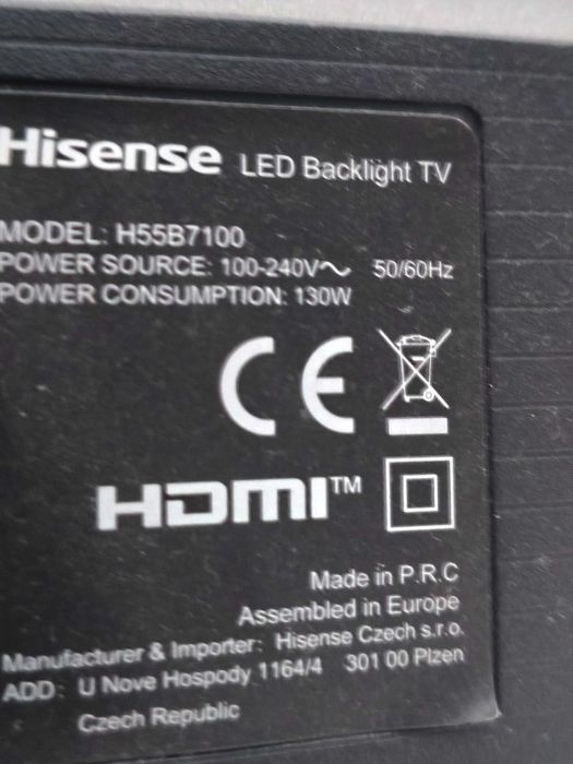 Televizor LED Smart HISENSE H55B7100, Ultra HD 4K, HDR, 139 cm