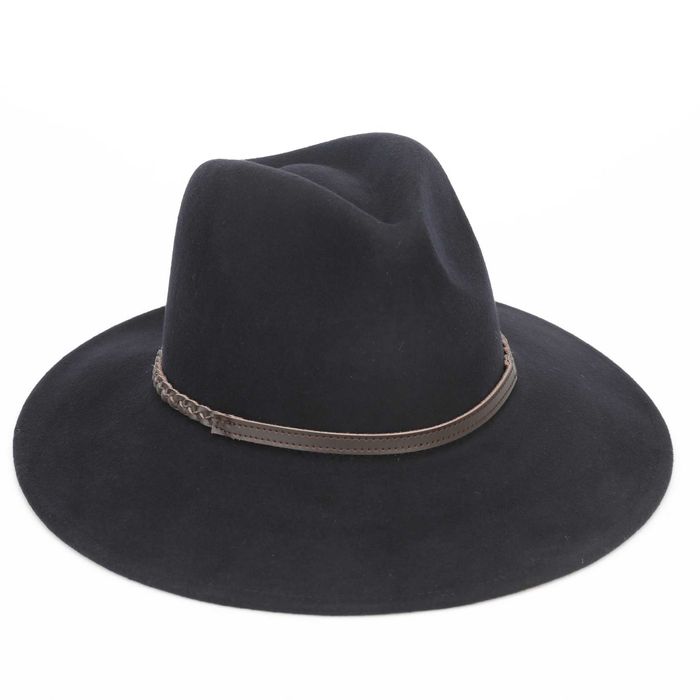 Pălărie Fedora Neagra 100% Lana – Stil Elegant Clasic