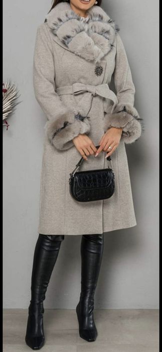 Palton lana 40%  cu blanite detașabile