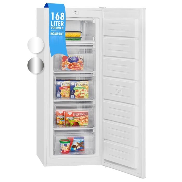 Нов вертикален фризер Боман/Bomann бял