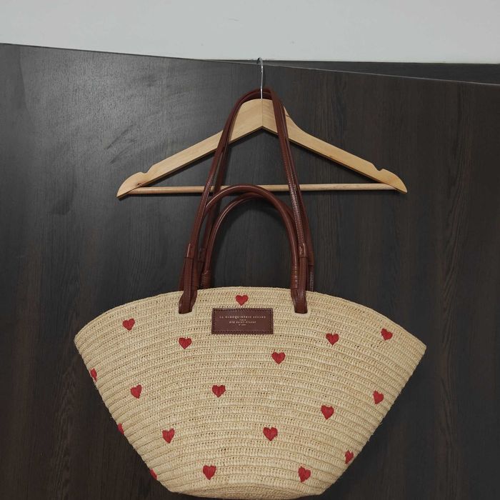 Sezane raffia чанта сърца