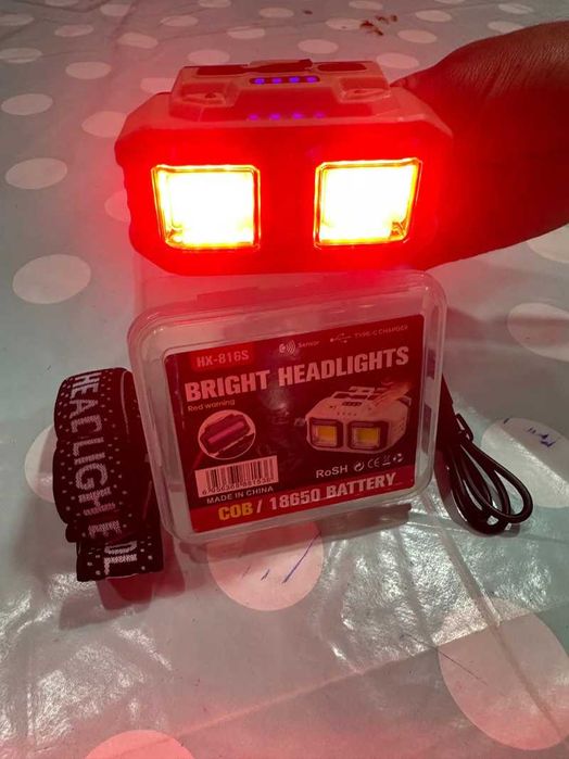 Професионален LED челник HX816S сUSB‑C зареждане,сензорно управление 4