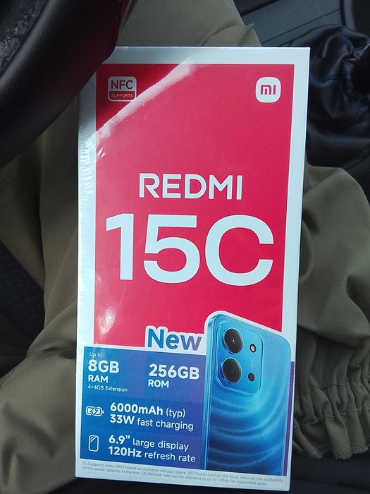 ЧИСТО НОВ Xiaomi Redmi 15C – 256GB / до 8GB RAM – ПЪЛНА ГАРАНЦИЯ!
