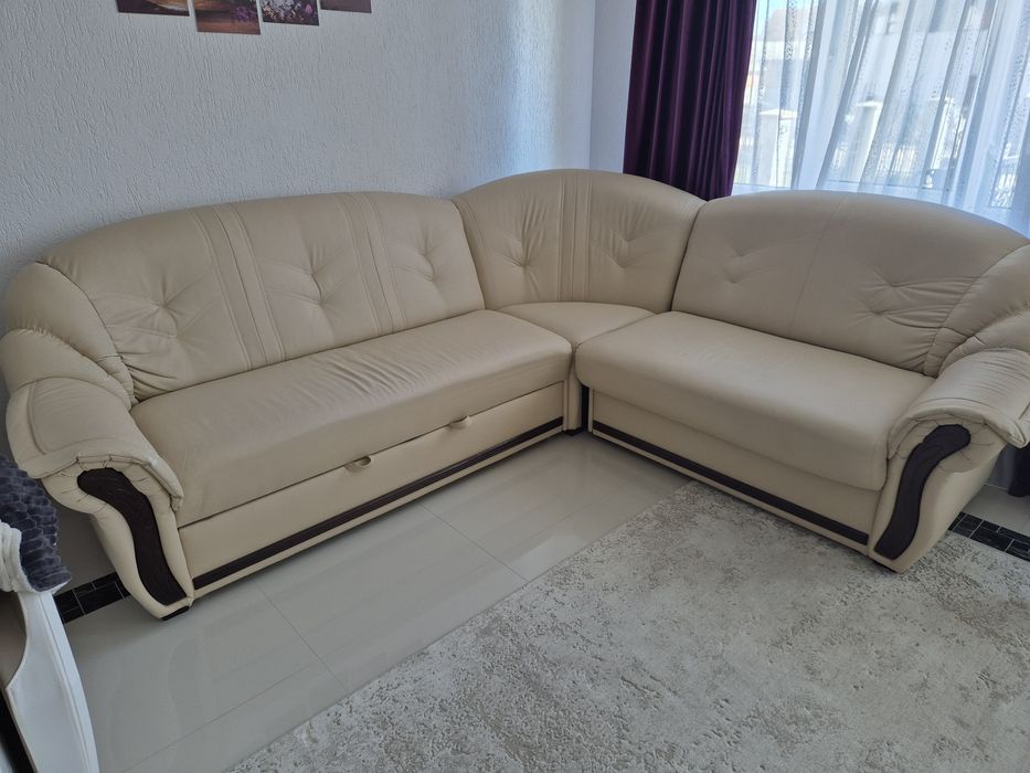 Canapea extensibila crem 230x270