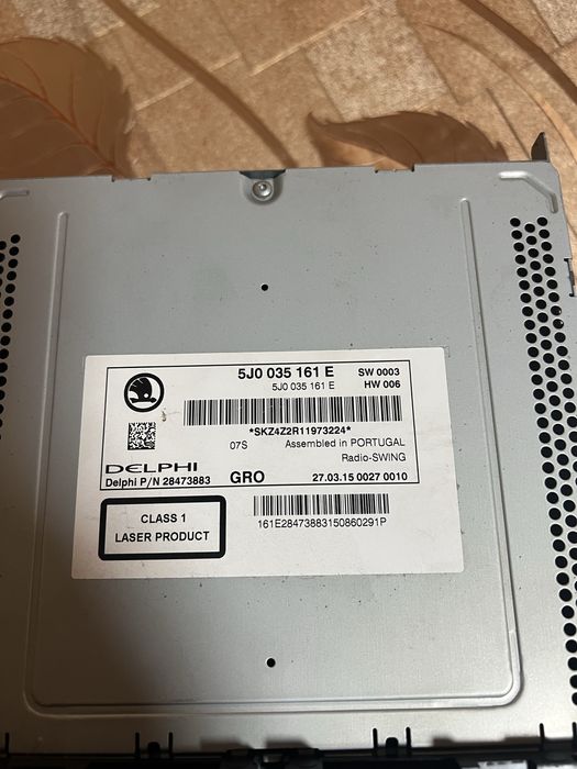 Radio cd skoda rapid 2015