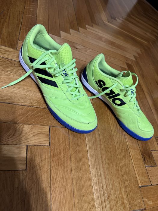 Ghete fotbal sala Adidas piele naturala 31,5 cm, mar. 48 2/3