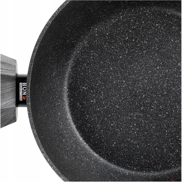 Oala din aluminiu cu invelis din marmura antiaderenta, capac din