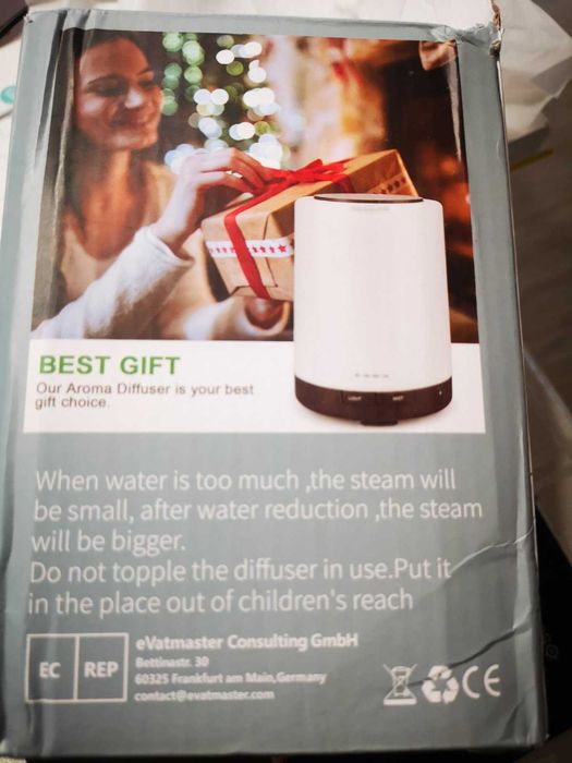 Арома дифузер с таймер, лампа със 7 сменящи се светлини