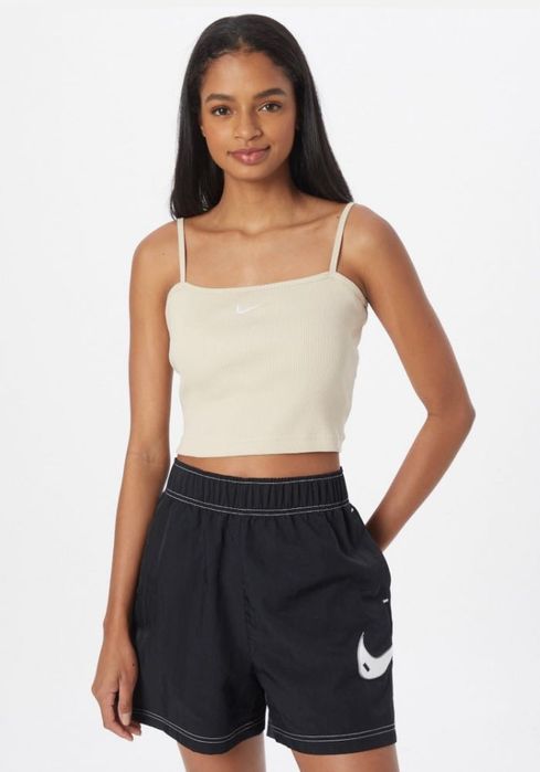 Nike - потник - бежов - W NSW ESSNTL RIB CROP TOP