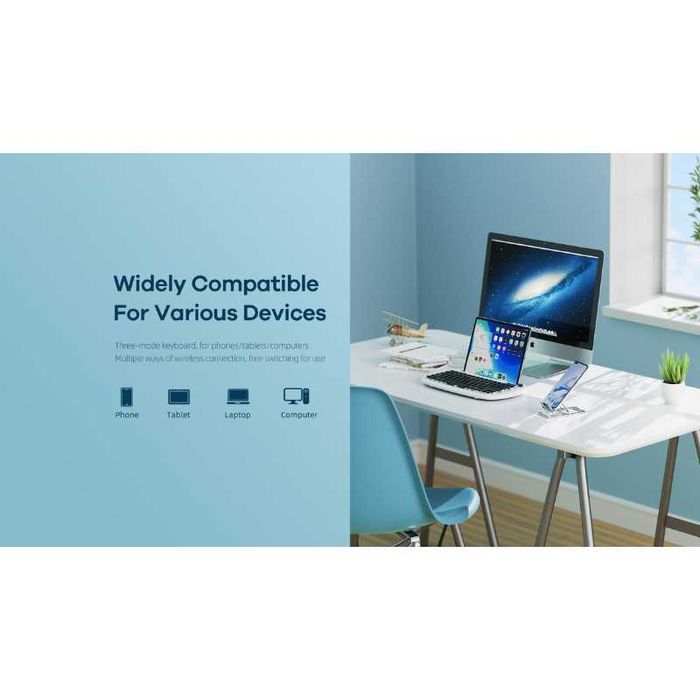 Беспроводная клавиатура RemaxJP-01подключ к 3 устройствам одновременно