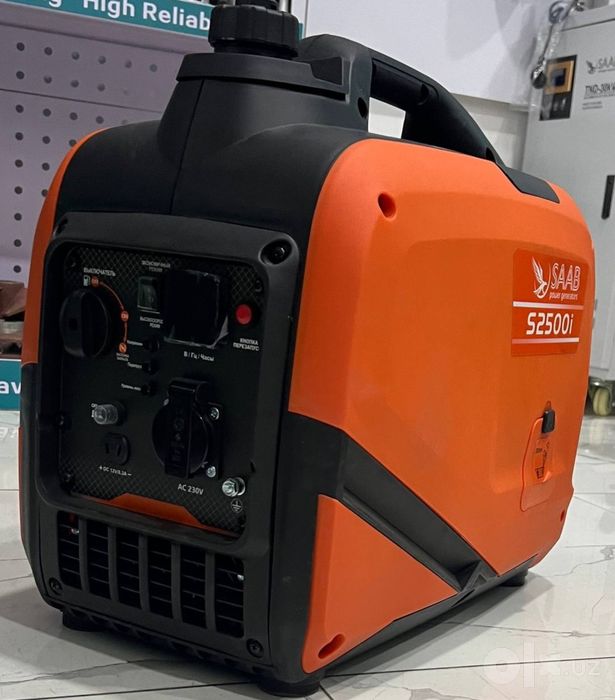Генератор инверторный движок  saab бесшумный и шумный generator dvijok