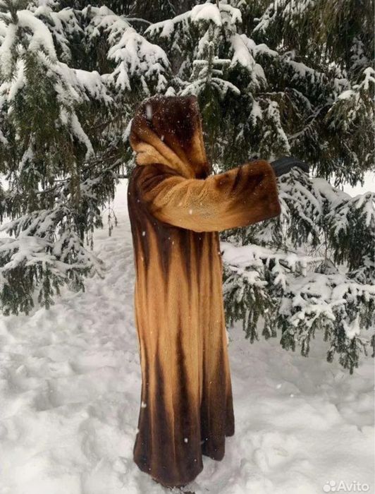 Норковая шуба. Цельная