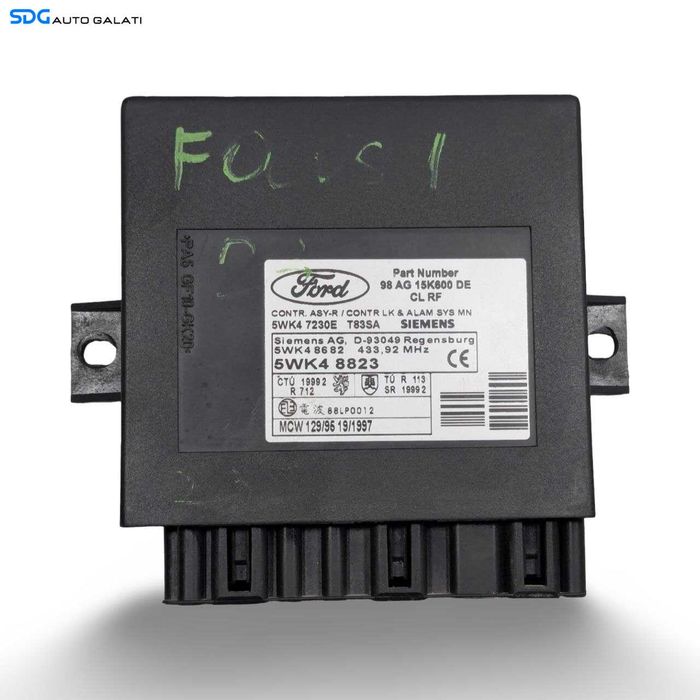 Unitate Modul Calculator Confort Ford Focus 1 1998 - 2004 Cod 98AG-15K600-DE 5WK48823 [LR2492]